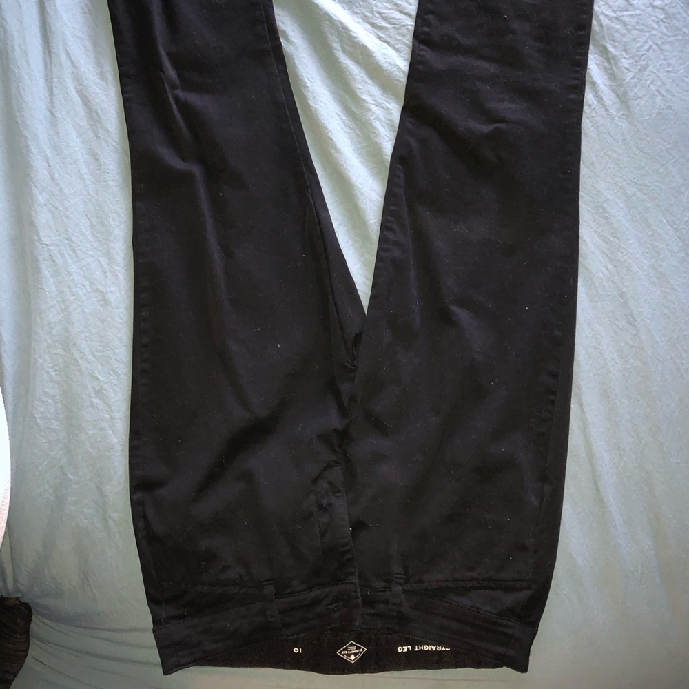 Straight leg black dress pant